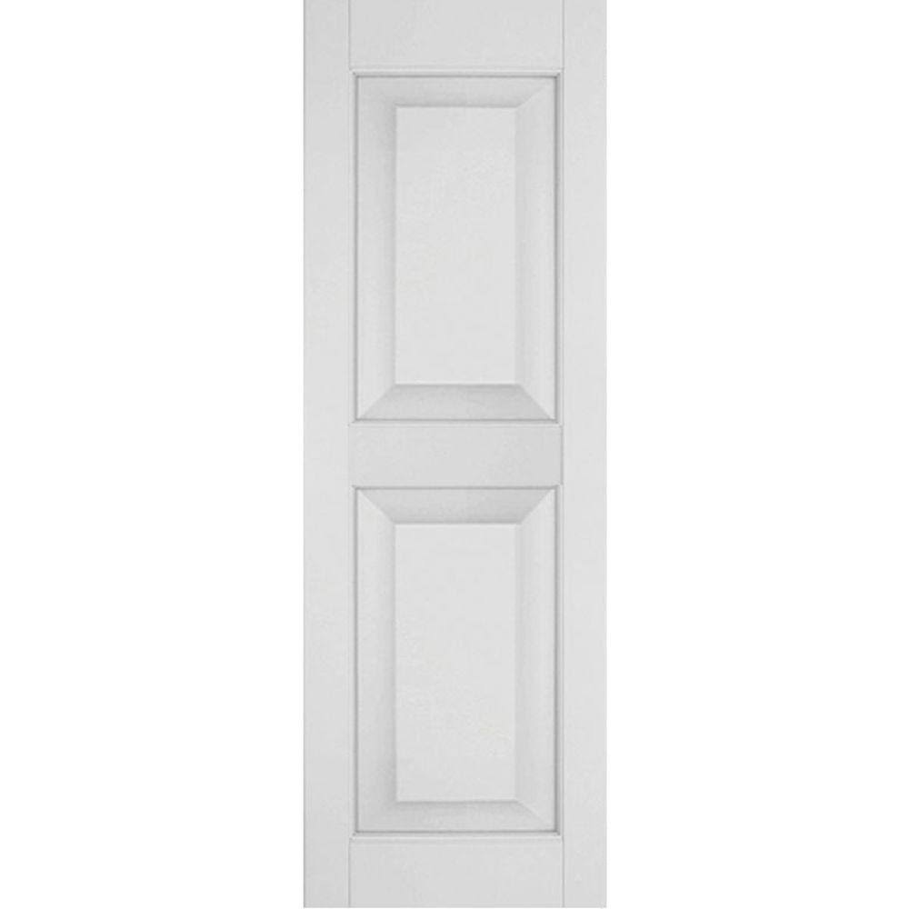 Primed Pine Raised Panel Shutters Pair W8867