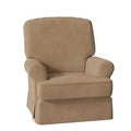 Sand Burlap Brown Velvet Manual Club Recliner X679
