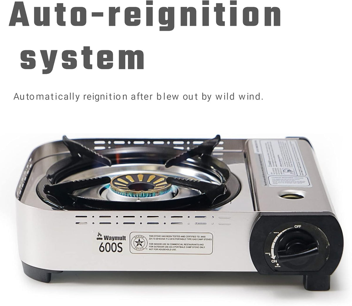 Portable Butane Stove Single Burner with Carrying Case L64379