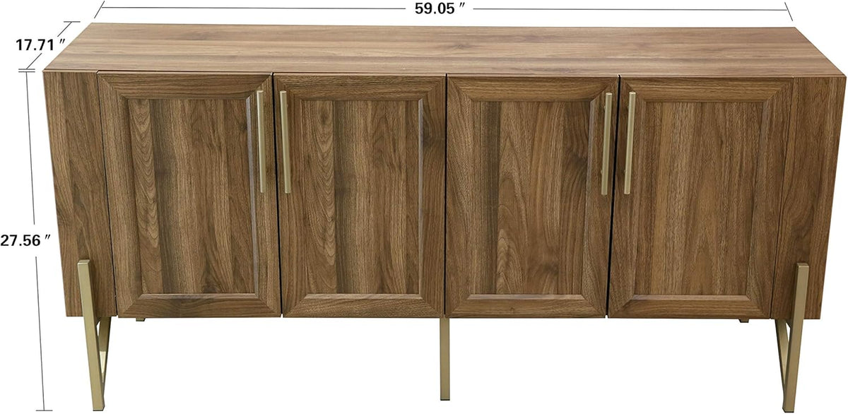Walnut Mid Century TV Stand Media Console J11799
