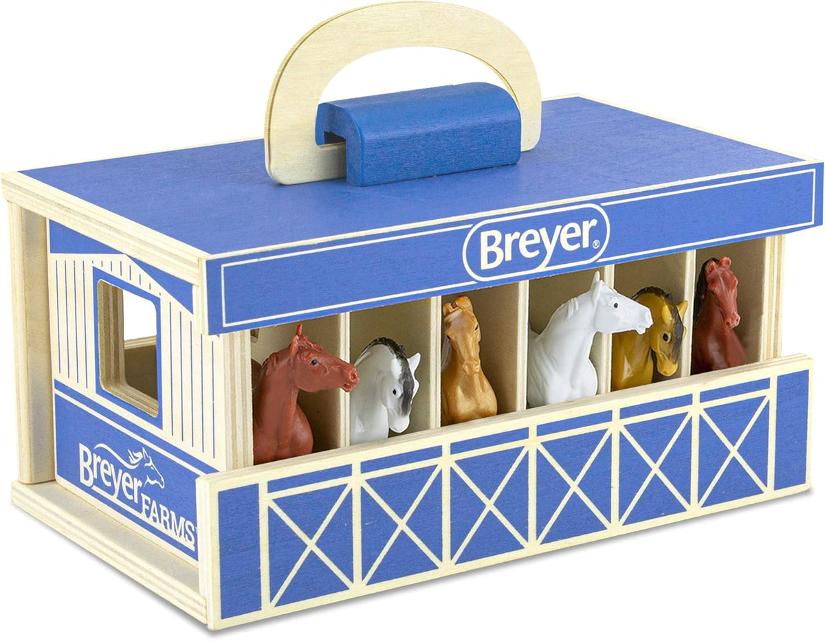 Wooden 19 Piece Playset with 2 Horses 1:32 Scale Z211275