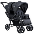 Double Stroller Foldable Lightweight Black T79631