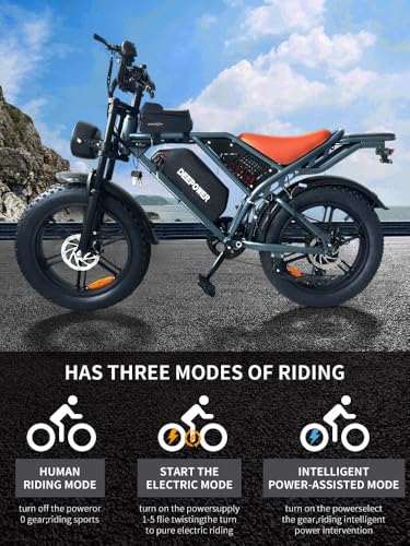 1500W Peak 20" Fat Tire Dual Suspension Electric Bike H7768
