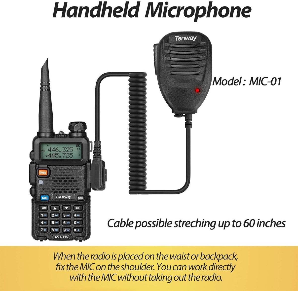 8W Dual Band Two Way Radio with Speaker Mic and Antenna 2Pack P920350