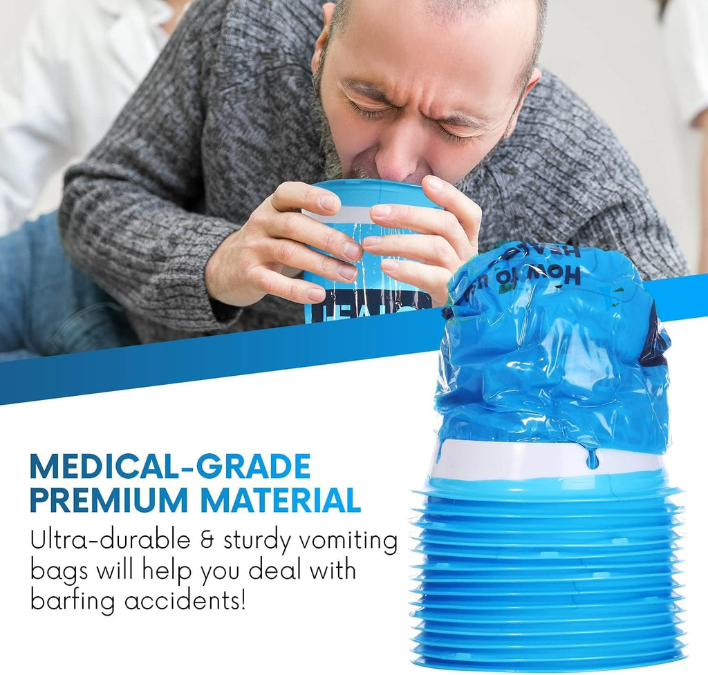 60 Pack 1000ml Disposable Medical Grade Vomit Bags M291