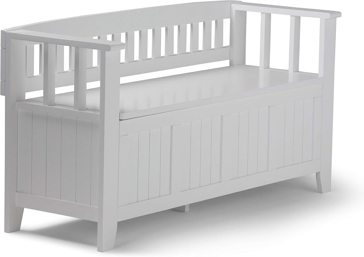 Solid Wood 48 inch Wide Entryway Storage Bench N31421