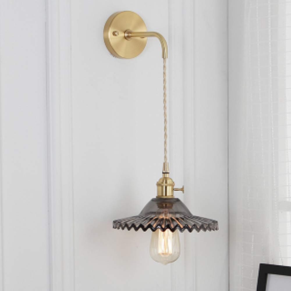 Vintage Glass Scalloped Wall Sconces U116