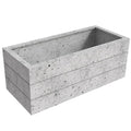 Rectangular Fiberstone and Clay Planter with Drainage Holes (Brown) C245136