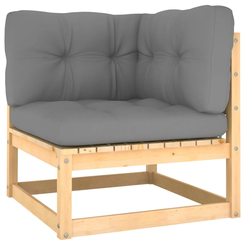8 Piece Gray Cushioned Outdoor Conversation Set with Coffee Table Z814685
