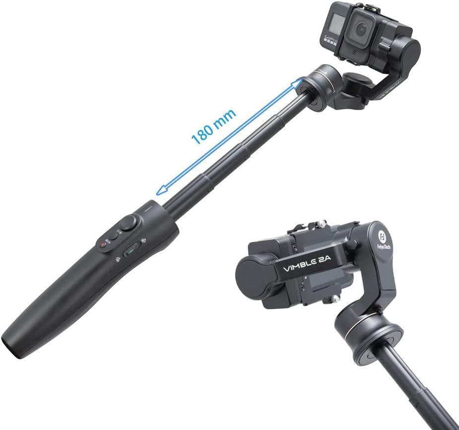 3-Axis Gimbal Stabilizer Telescoping Handheld for Action Camera with Mini Tripod J88622