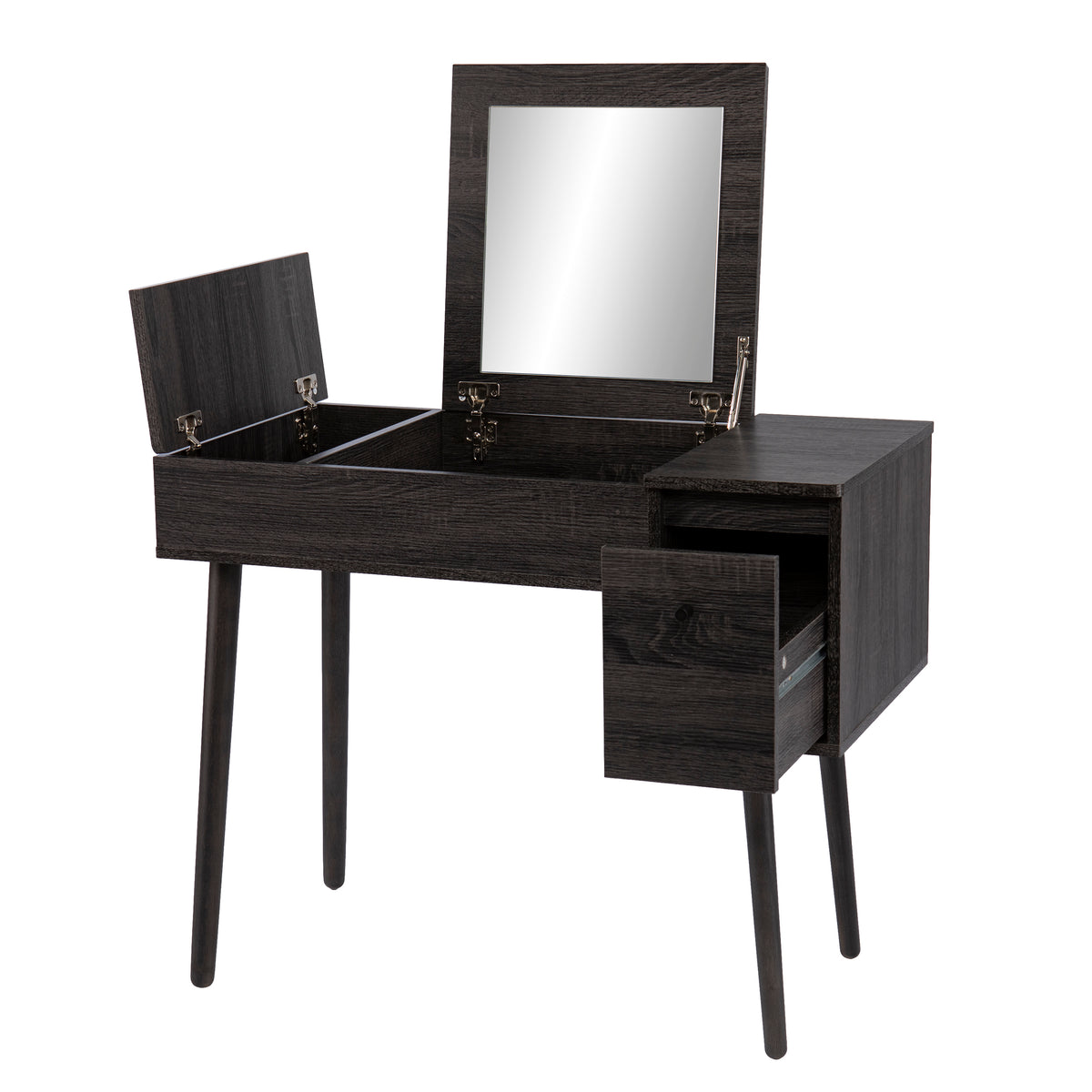 Storage Vanity with Mirror Freestanding Vanity Desk W809