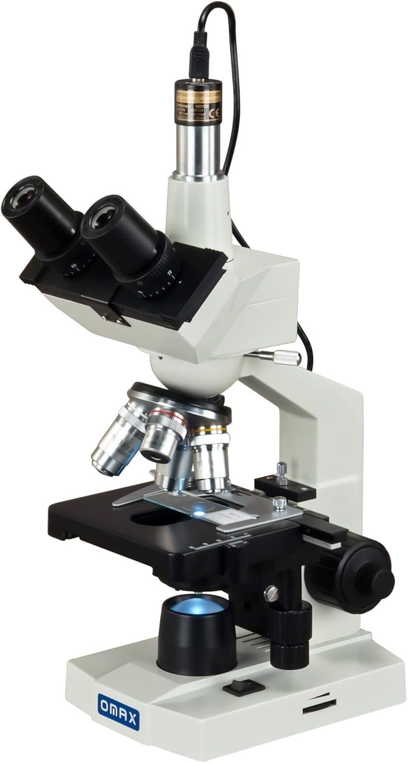 40X-2500X LED Digital Trinocular Compound Microscope with 5MP Camera and Mechanical Stage J4678