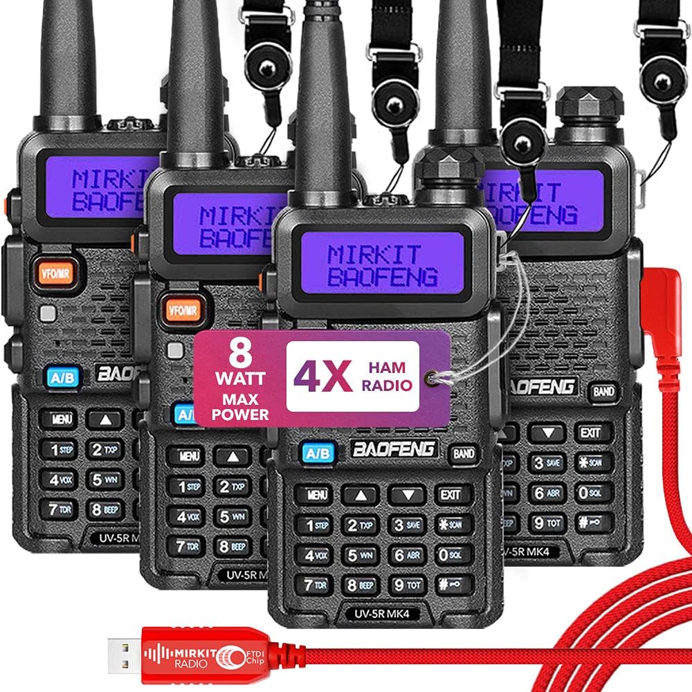 8 Watt Max Power Handheld Ham Radio with 3800 mAh M331120