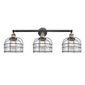 Large Bell Cage 3 Light Bath Vanity Light (Antique Brass) D335809