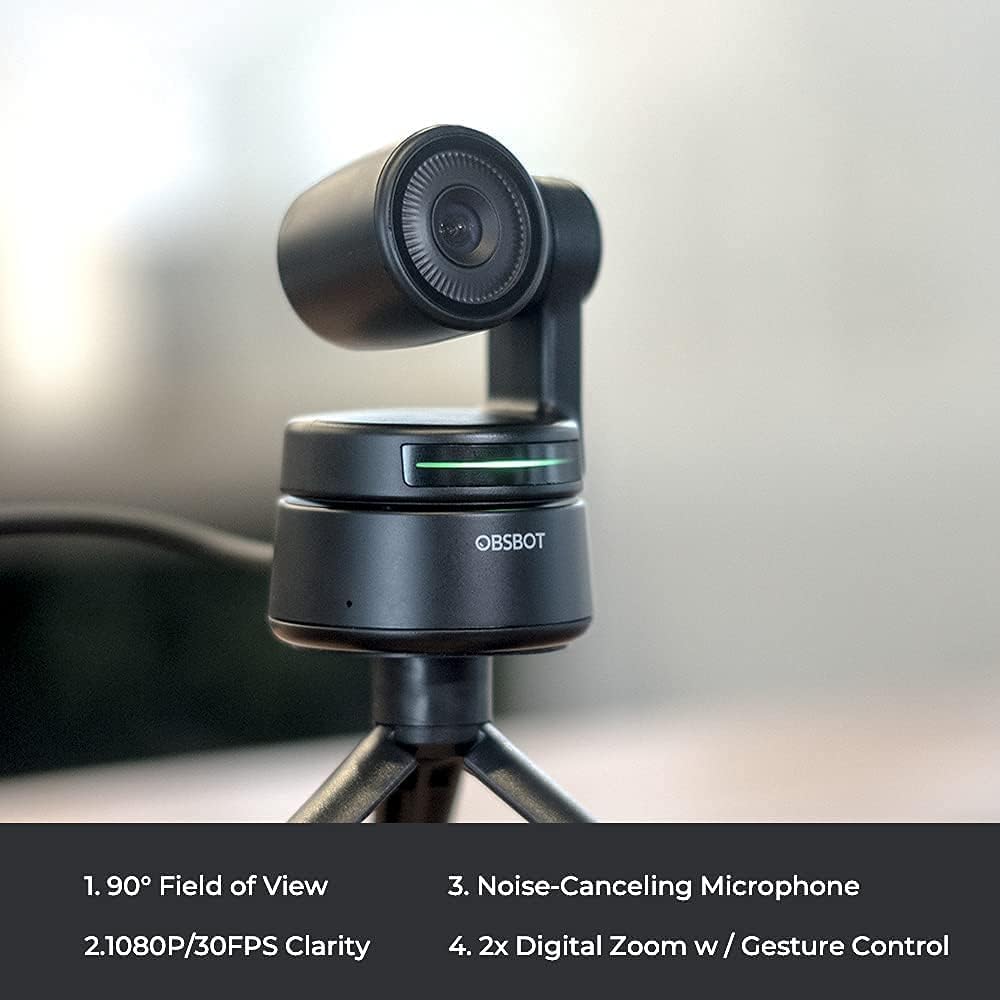 1080p PTZ Webcam with AI Framing and Gesture Control W490264
