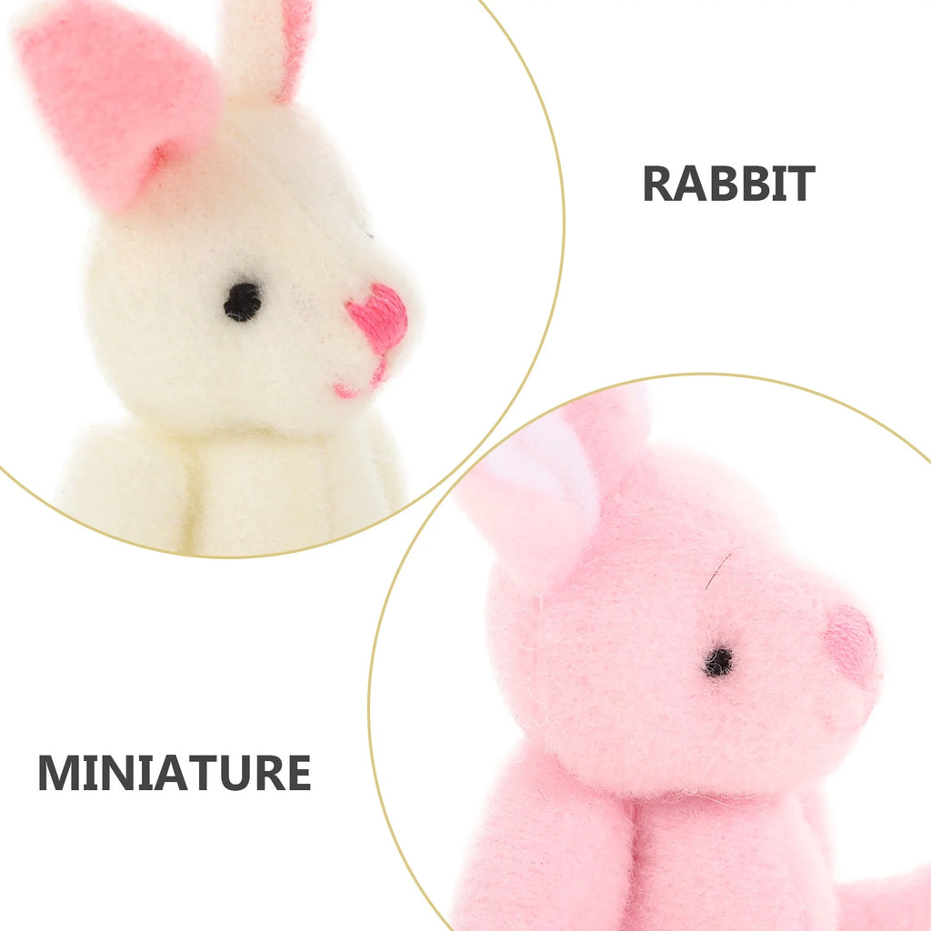 45 Pcs Mini Rabbit Plush Toy Car Accessories F546071