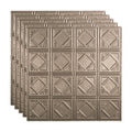 4 Decorative Vinyl Lay in Ceiling Tile in Galvanized Steel (5 Pack) G205