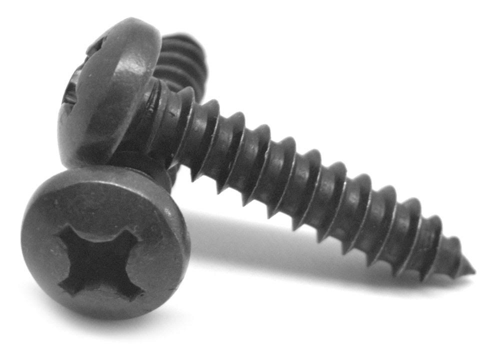 5/16 Sheet Metal Screw Phillips Pan Head Black Oxide Pk 10000 I157