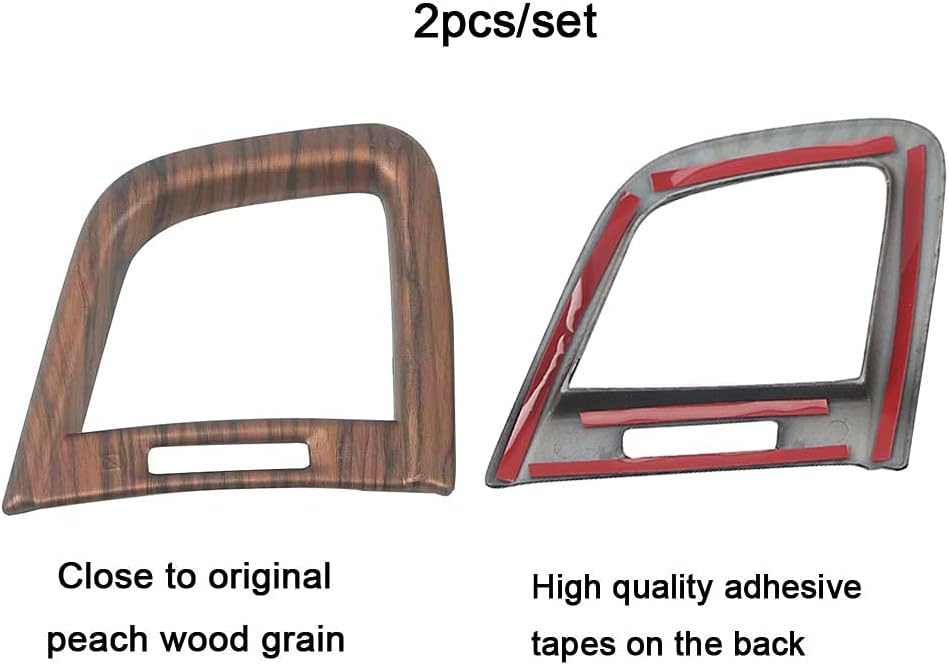 Peach Wood Air Vent Trim Left Right Side Dashboard Sticker Frame P283804