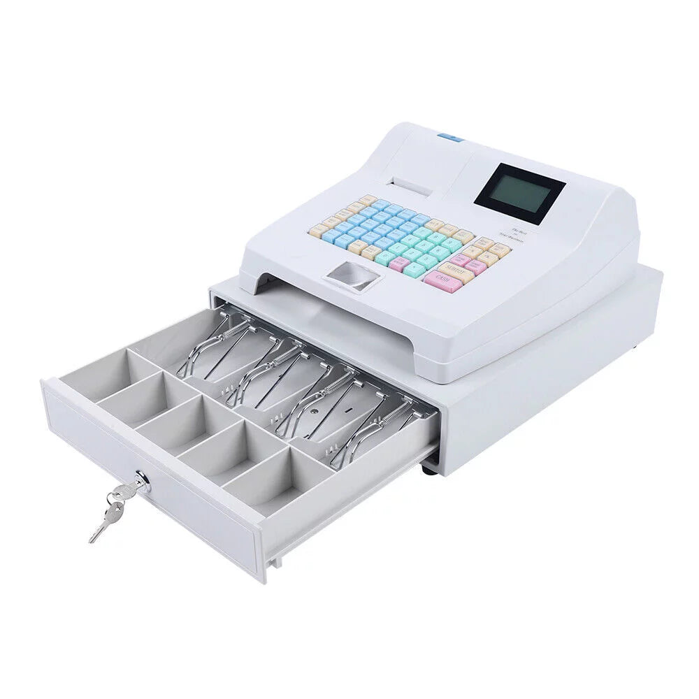 Commercial Electronic Cash Register 48 Keys POS System with Drawer H69296
