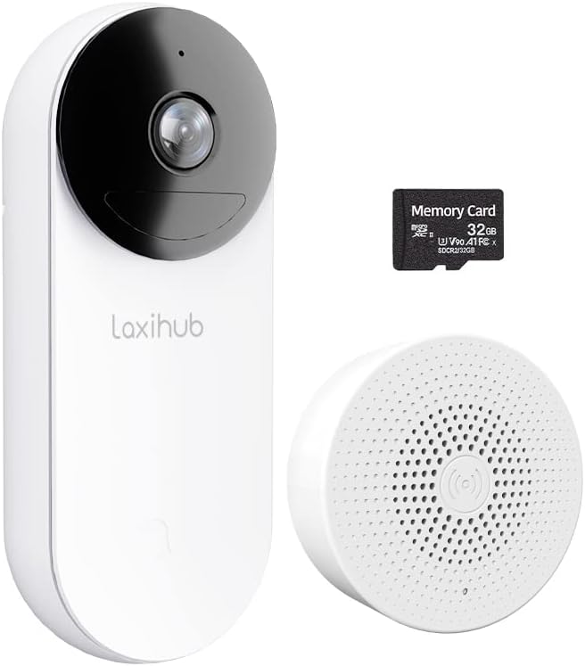 Wireless 1080PHD Rechargeable Battery Video Doorbell Camera with Chime P3645