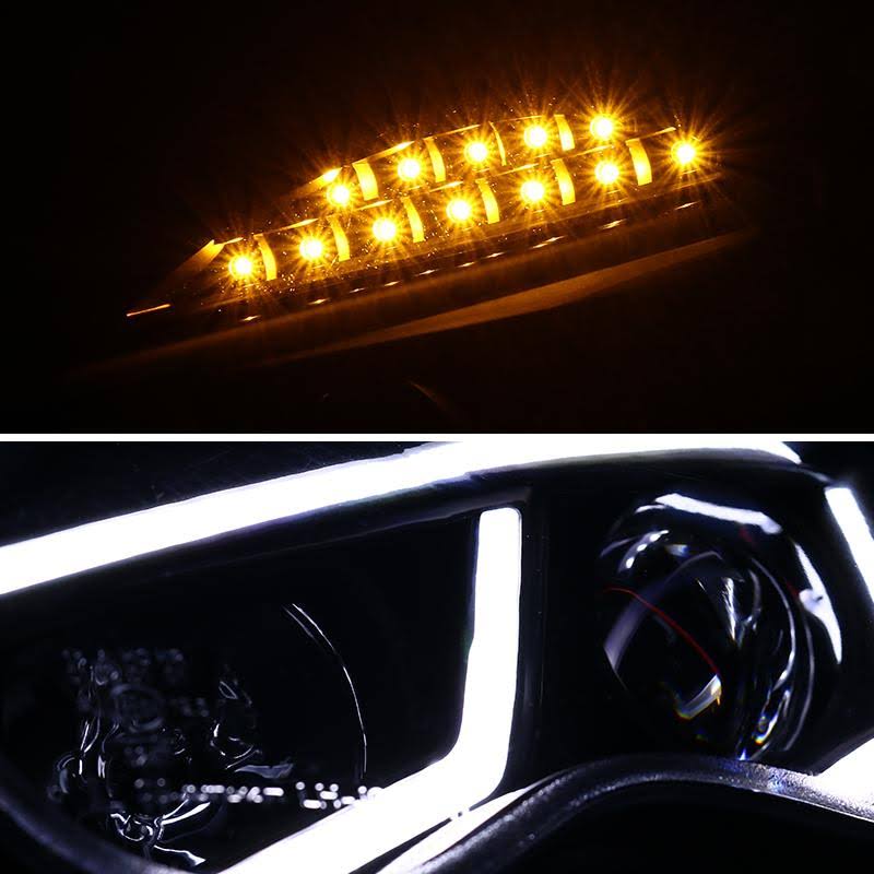 Black LED Projector Headlights A879