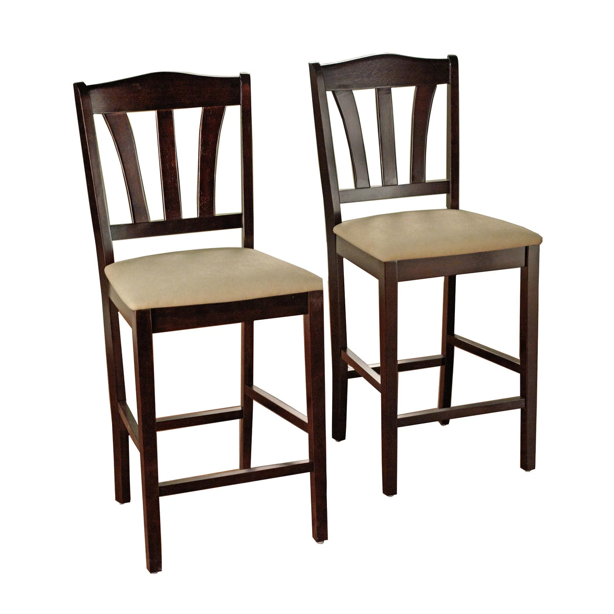 24" Espresso Stool Set of 2 D4714
