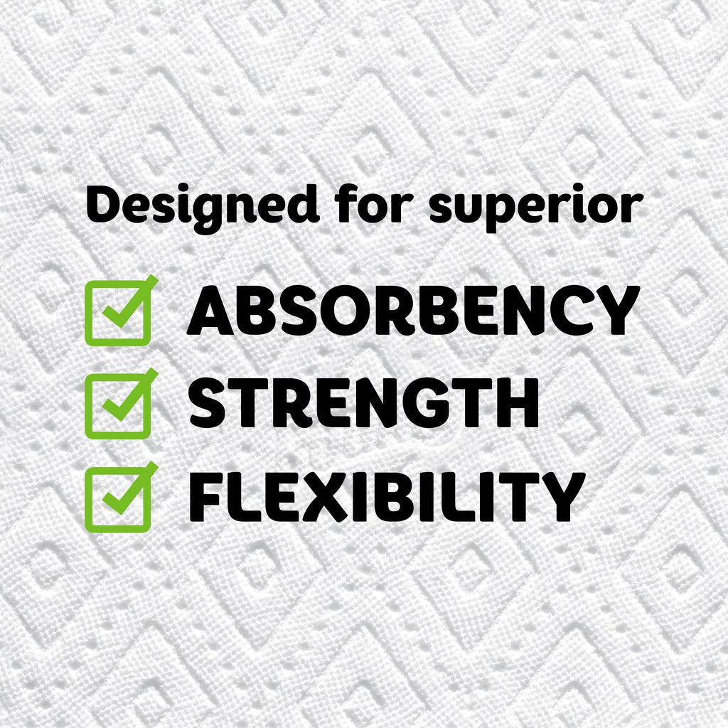 White 12 Super Rolls Paper Towels A297294