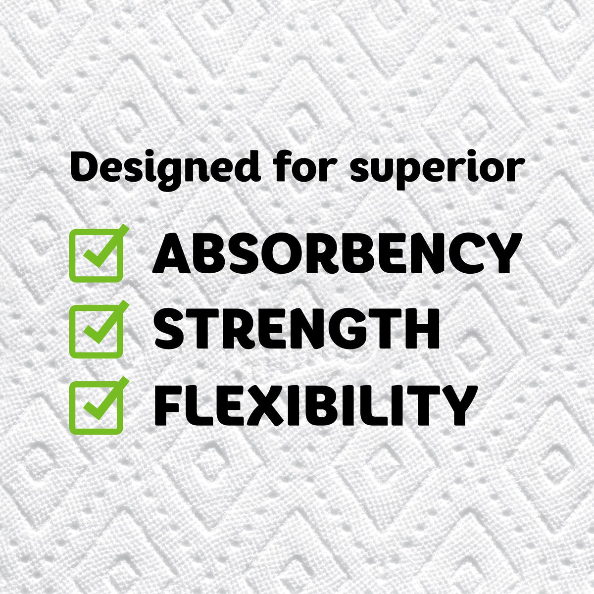 White 12 Super Rolls Paper Towels A297294