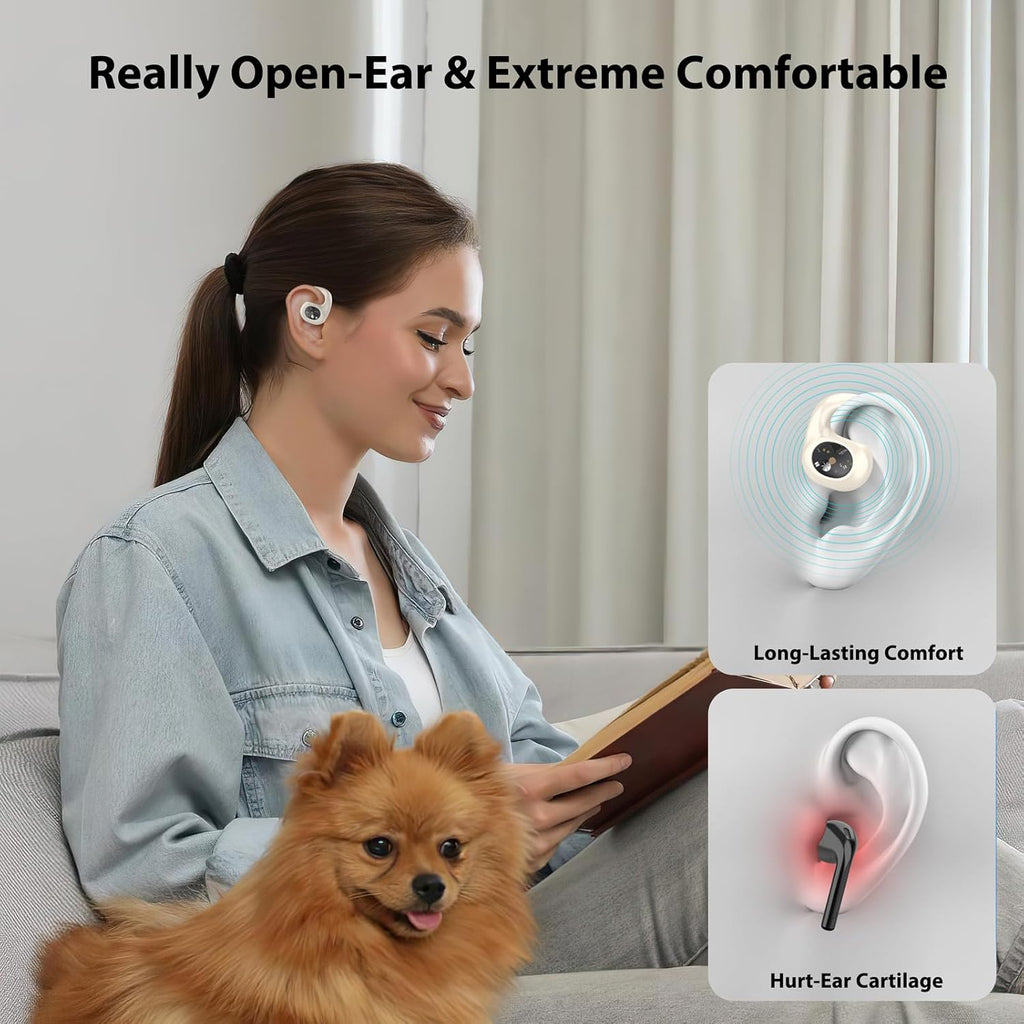 Wireless Open Ear Earbuds with LED Digital Display C552192