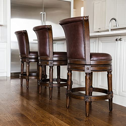 White Oak Finish Natural Color Fabric Counter Height Barstool with Back, Set of 2 T925729