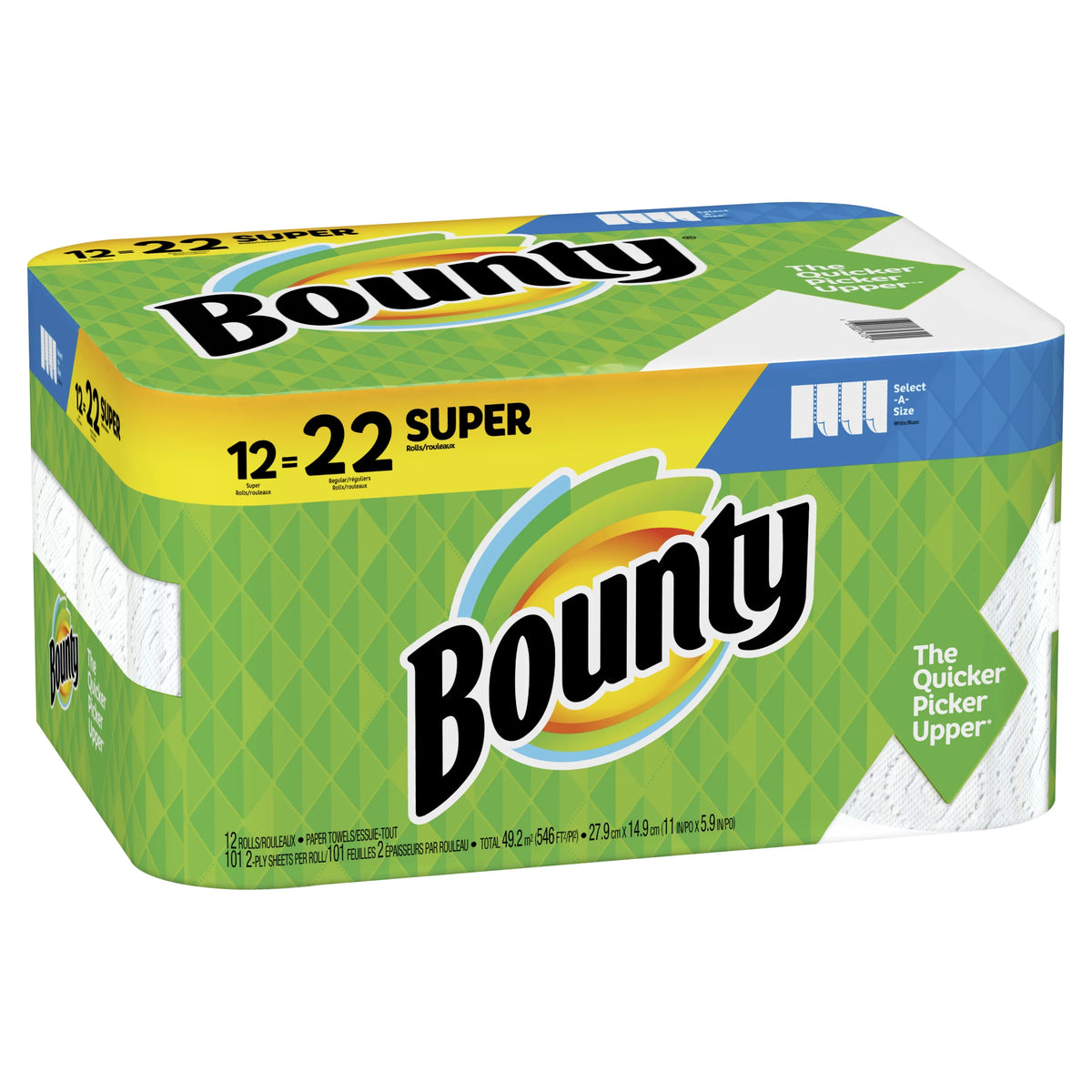 White 12 Super Rolls Paper Towels A297294