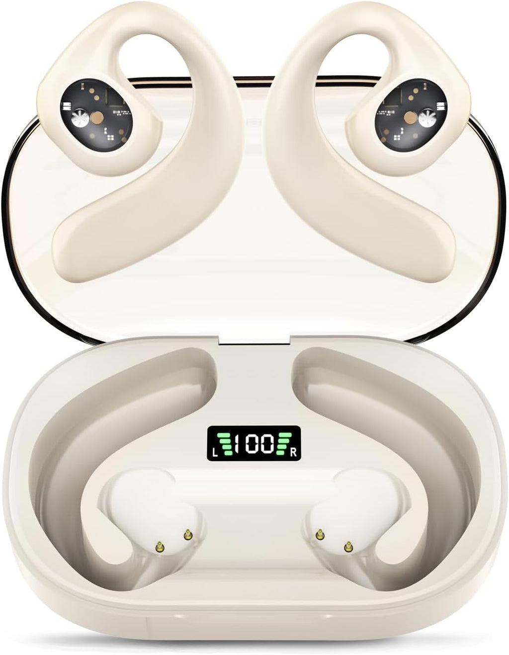 Wireless Open Ear Earbuds with LED Digital Display C552192
