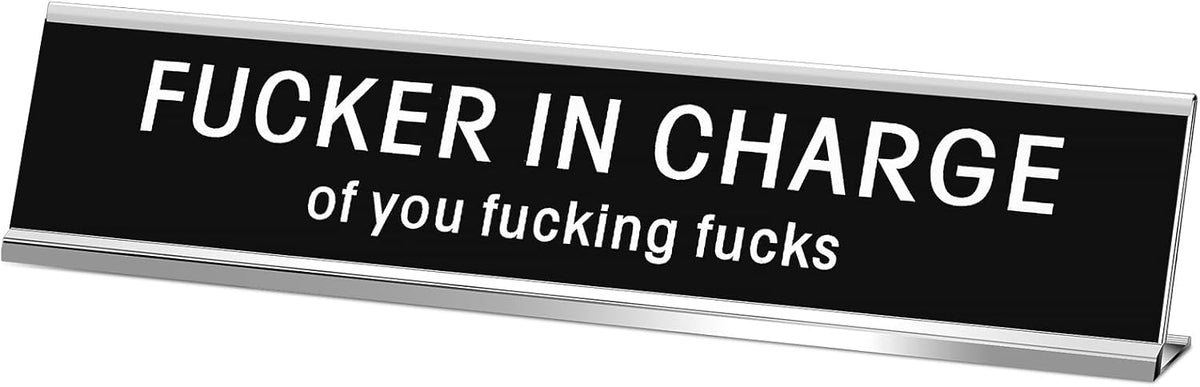 Black Desk Plaque 10 x 2 Inch X3477