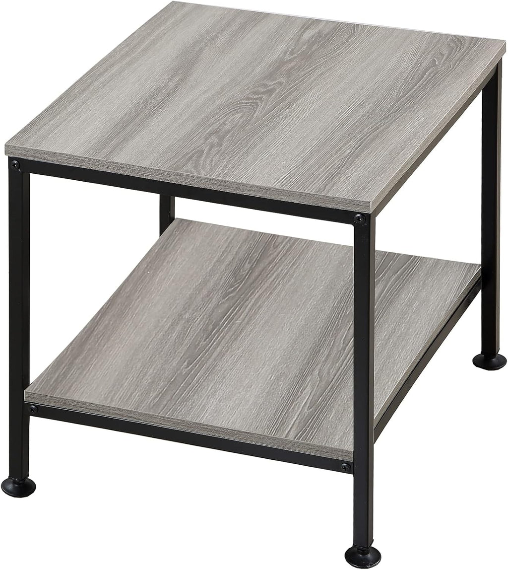 20 Inch 2 Tiers Square End Table A39870