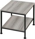 20 Inch 2 Tiers Square End Table A39870