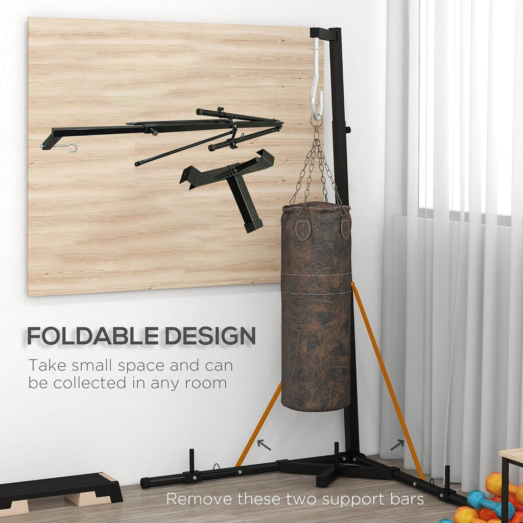 Height Adjustable Heavy Bag Stand with Weighted Base Z664269