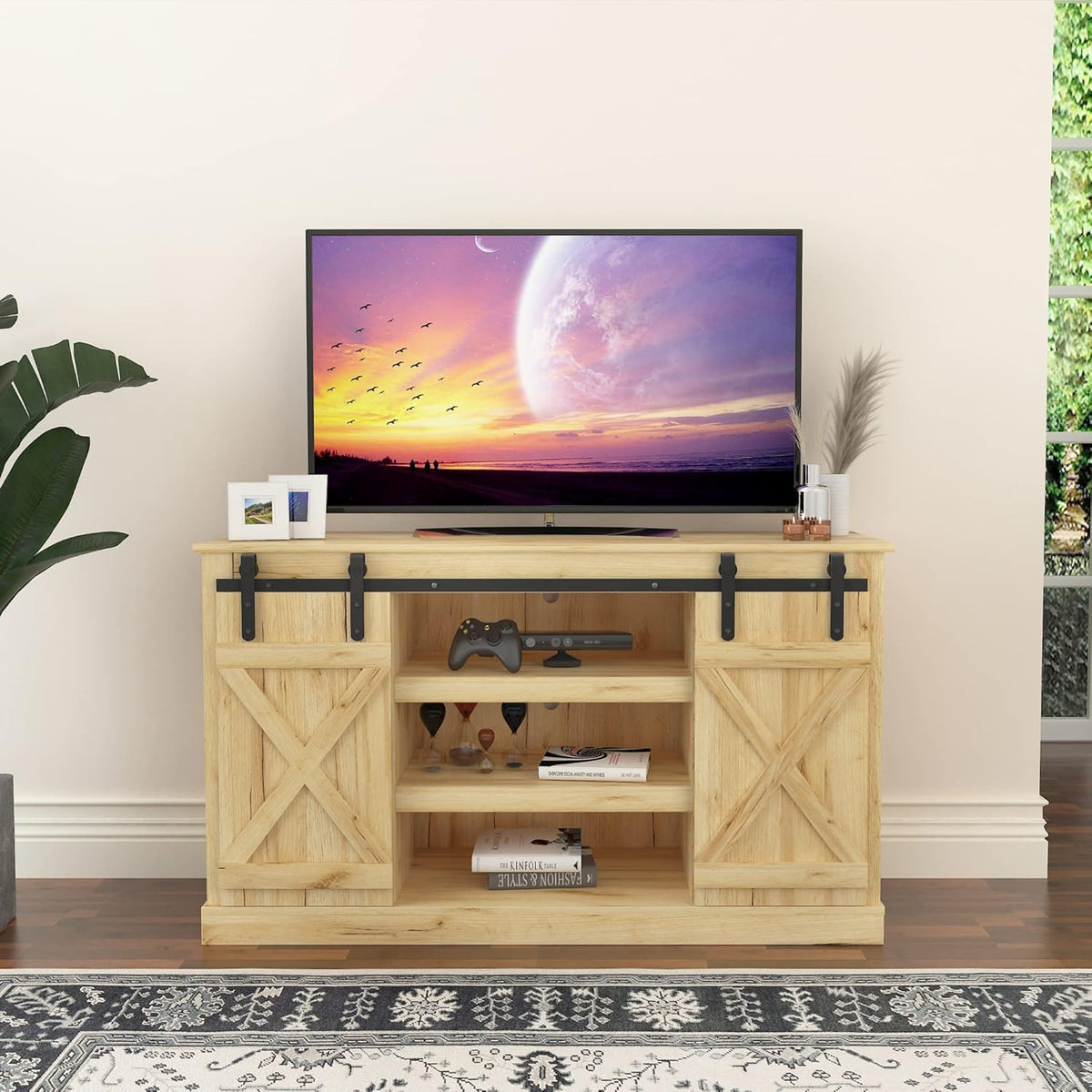 Warm White Wood TV Stand C73015