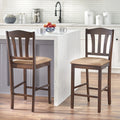 24" Espresso Stool Set of 2 D4714