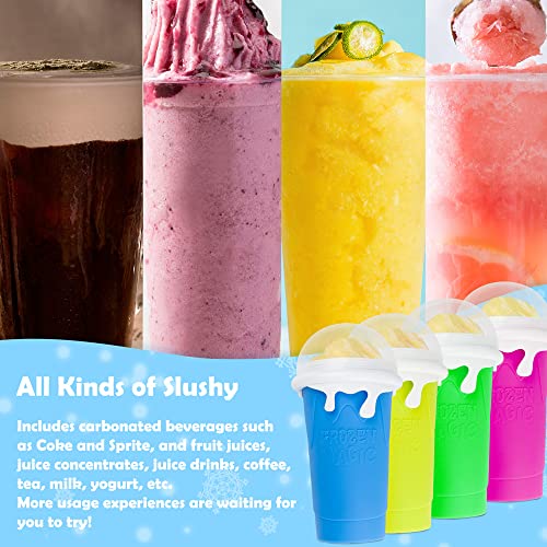 Blue Double Layers Silicone Slushy Cup Maker 500ml Y9374