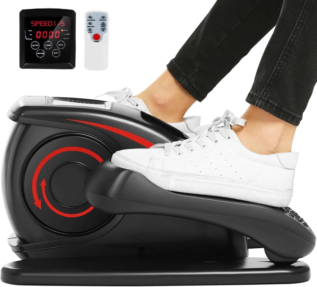 Under Desk Electric Seated Pedal Exerciser with LCD Display and Remote Control T7362