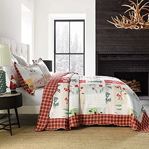 White Queen Christmas Quilt Bedspread Set P1871