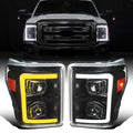 Black Dual Projector Headlights Assembly Pair E265416