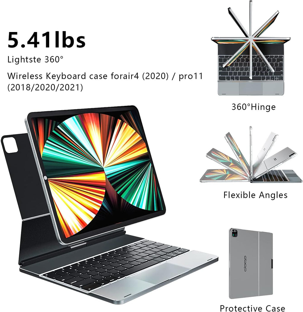 Magnetic Backlit Keyboard Case with Touchpad F8649