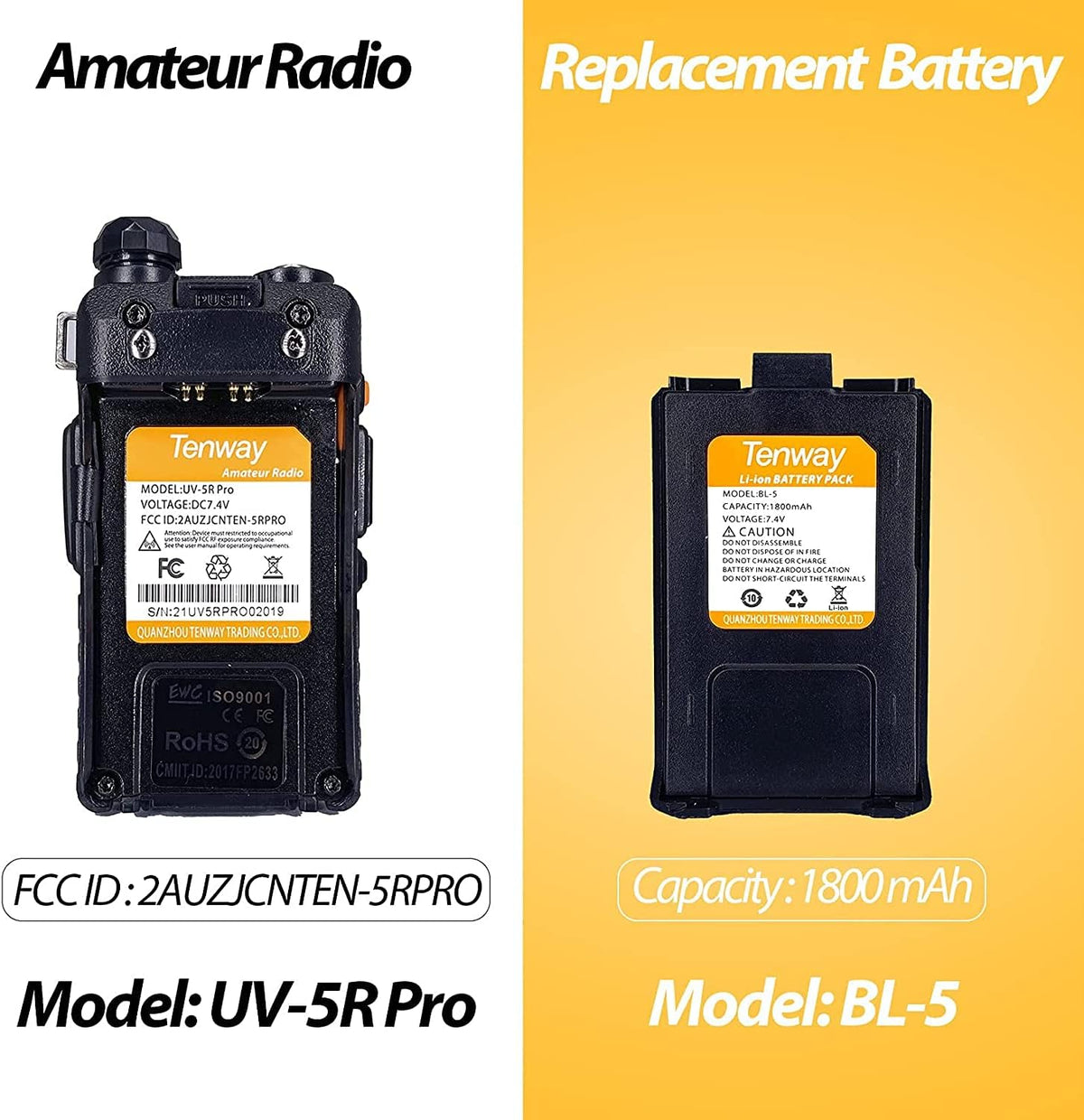 8W Dual Band Two Way Radio with Speaker Mic and Antenna 2Pack P920350