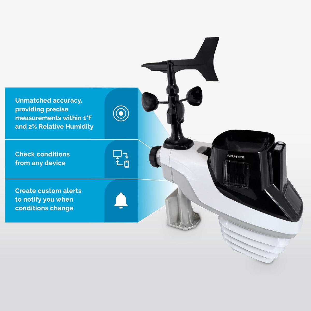 Weather Station with Temperature and Humidity Gauge, Rainfall, Wind Speed, Direction & Lightning Detection G384
