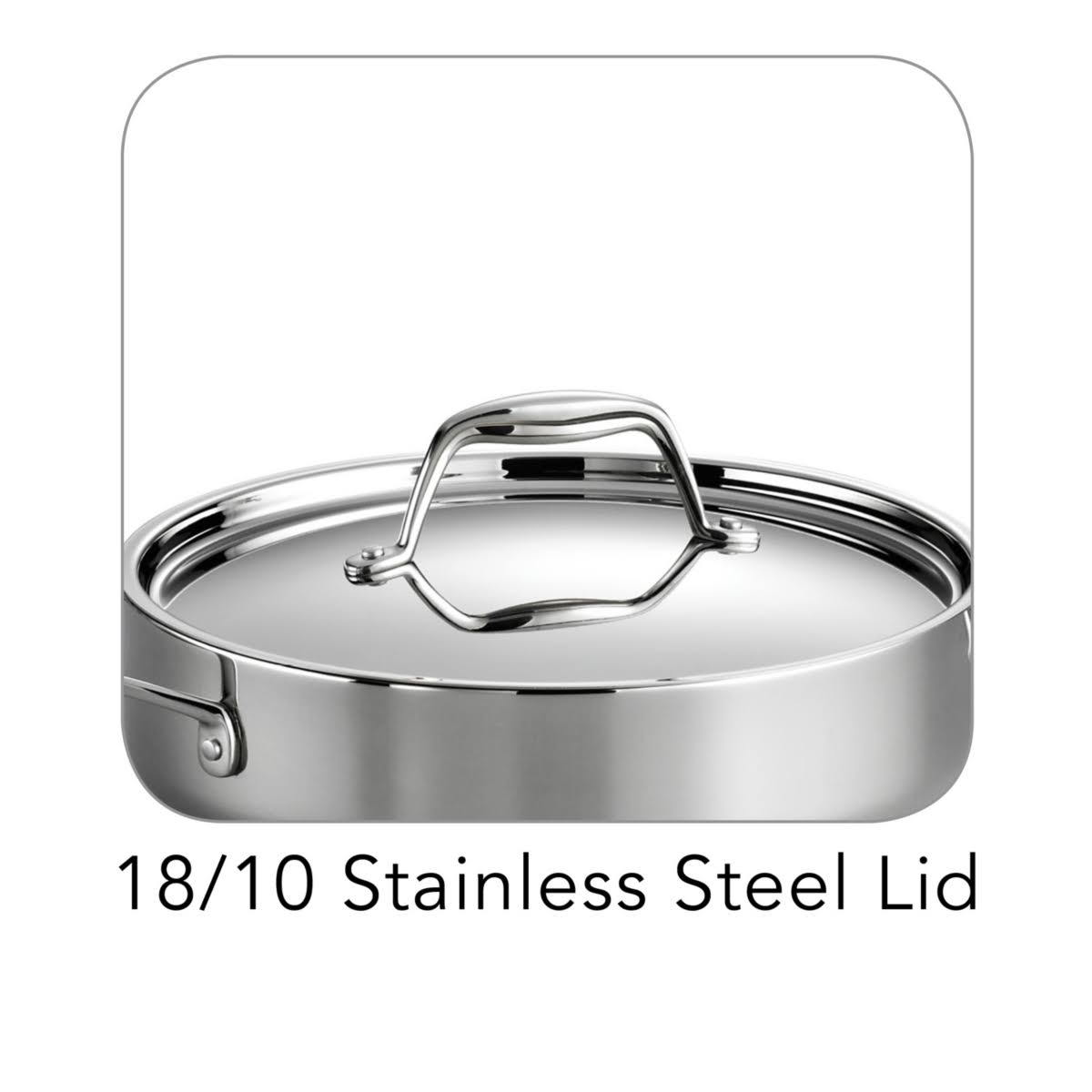Tri-Ply Clad 3-Quart Covered Deep Saute Pan R538077