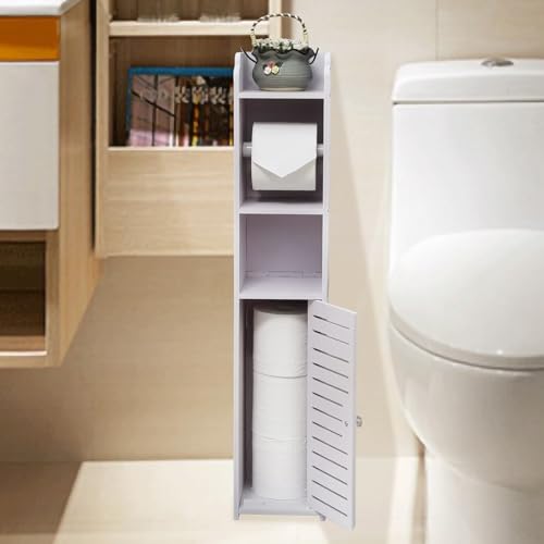 White 4-Tier Toilet Paper Holder Stand M1376