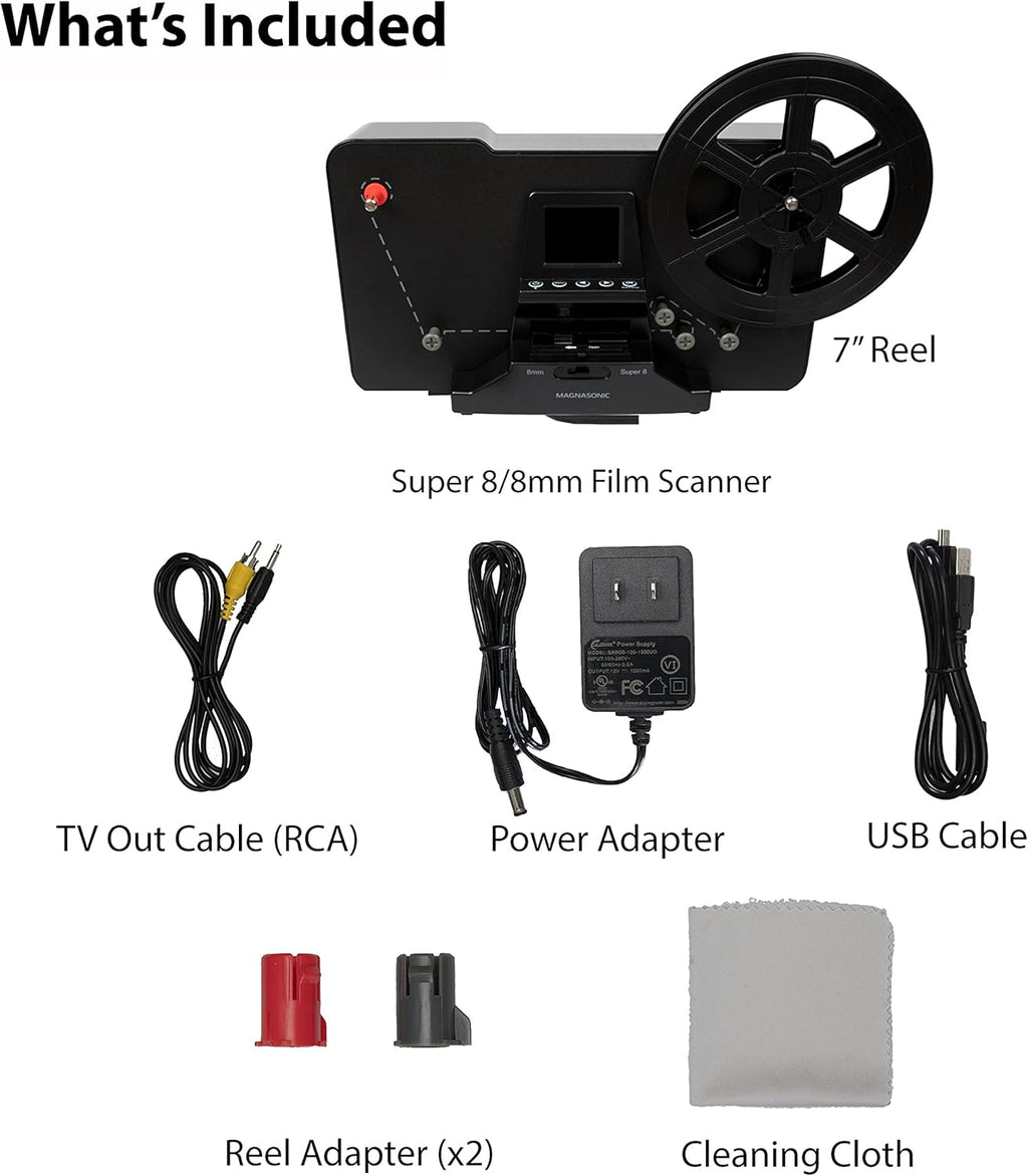 Super 8/8mm Film Scanner with 2.3 Screen E56701