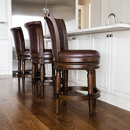 White Oak Finish Natural Color Fabric Counter Height Barstool with Back, Set of 2 T925729